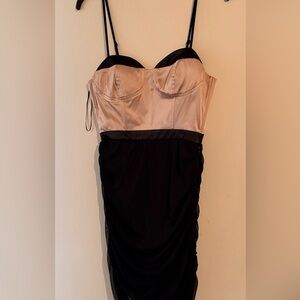 Modcloth Black and Cream Mini Dress